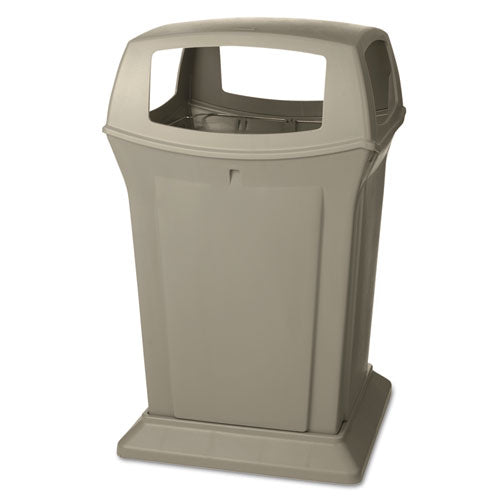 Rubbermaid® Commercial Ranger Fire-safe Container, Square, Structural Foam, 45 Gal, Beige freeshipping - TVN Wholesale