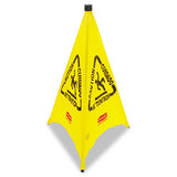 Rubbermaid® Commercial Multilingual Pop-up Wet Floor Safety Cone, 21 X 21 X 30, Yellow freeshipping - TVN Wholesale