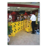 Rubbermaid® Commercial Portable Mobile Safety Barrier, Plastic, 13ft X 40", Yellow freeshipping - TVN Wholesale