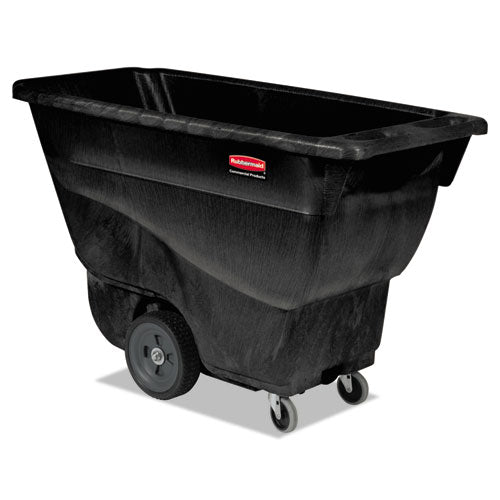 Rubbermaid® Commercial Structural Foam Tilt Truck, Rectangular, 450 Lb Capacity, Black freeshipping - TVN Wholesale