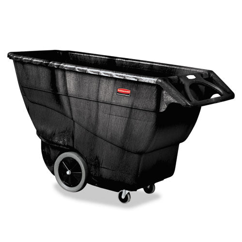 Rubbermaid® Commercial Structural Foam Tilt Truck, Rectangular, 2,100 Lb Capacity, Black freeshipping - TVN Wholesale