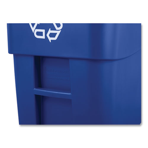 Rubbermaid® Commercial Brute Recycling Rollout Container, Square, 50 Gal, Blue freeshipping - TVN Wholesale