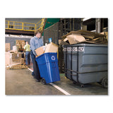 Rubbermaid® Commercial Brute Recycling Rollout Container, Square, 50 Gal, Blue freeshipping - TVN Wholesale