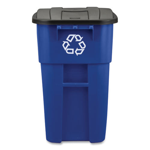 Rubbermaid® Commercial Brute Recycling Rollout Container, Square, 50 Gal, Blue freeshipping - TVN Wholesale