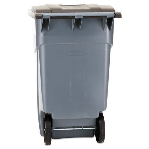 Rubbermaid® Commercial Brute Rollout Container, Square, Plastic, 50 Gal, Gray freeshipping - TVN Wholesale