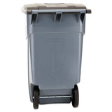 Rubbermaid® Commercial Brute Rollout Container, Square, Plastic, 50 Gal, Gray freeshipping - TVN Wholesale