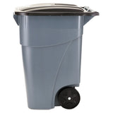 Rubbermaid® Commercial Brute Rollout Container, Square, Plastic, 50 Gal, Gray freeshipping - TVN Wholesale