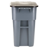 Rubbermaid® Commercial Brute Rollout Container, Square, Plastic, 50 Gal, Gray freeshipping - TVN Wholesale
