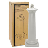 Rubbermaid® Commercial Groundskeeper Tuscan Receptacle, 13 X 13 X 38.38, Sandstone freeshipping - TVN Wholesale