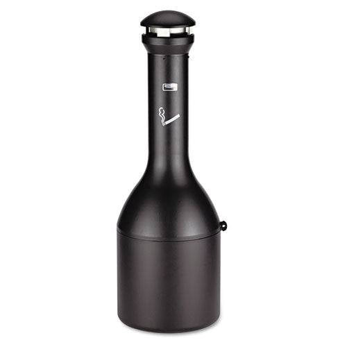 Rubbermaid® Commercial Infinity Traditional Smoking Receptacle, 4.1 Gal, 39" High, Black freeshipping - TVN Wholesale
