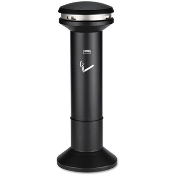 Rubbermaid® Commercial Infinity Traditional Smoking Receptacle, 4.1 Gal, 39" High, Black freeshipping - TVN Wholesale
