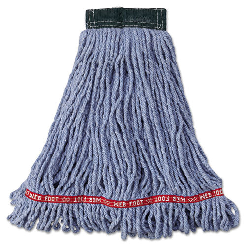 Rubbermaid® Commercial Web Foot Wet Mop Head, Shrinkless, Cotton-synthetic, Blue, Medium, 6-carton freeshipping - TVN Wholesale