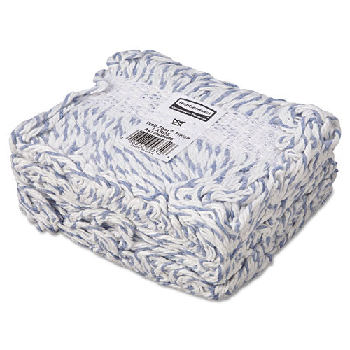 Rubbermaid® Commercial Web Foot Finish Mop, Cotton-synthetic, White, Large, 1" White Headband, 6-carton freeshipping - TVN Wholesale