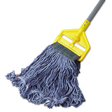 Rubbermaid® Commercial Swinger Loop Wet Mop Head, Medium, Cotton-synthetic, Blue, 6-carton freeshipping - TVN Wholesale