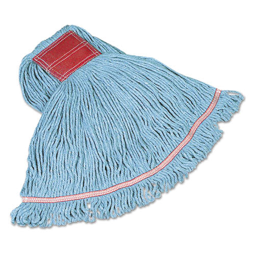 Rubbermaid® Commercial Swinger Loop Wet Mop Heads, Cotton-synthetic, Blue, Large freeshipping - TVN Wholesale