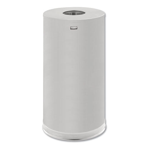 Rubbermaid® Commercial European And Metallic Series Drop-in Top Receptacle, Round, 15 Gal, Satin Stainless freeshipping - TVN Wholesale