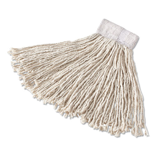 Rubbermaid® Commercial Super Stitch Cotton Looped End Wet Mop Head, Large, 1" White Headband freeshipping - TVN Wholesale