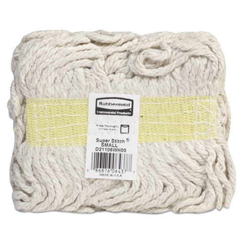 Rubbermaid® Commercial Super Stitch Blend Mop, Cotton-synthetic, Small, White, 6-carton freeshipping - TVN Wholesale