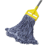 Rubbermaid® Commercial Super Stitch Blend Mop Head, Large, Cotton-synthetic, Blue, 6-carton freeshipping - TVN Wholesale