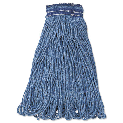 Rubbermaid® Commercial Universal Headband Mop Head, Cotton-synthetic, 24oz, Blue, 12-carton freeshipping - TVN Wholesale