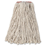 Rubbermaid® Commercial Premium Cut-end Cotton Wet Mop Head, 16oz, White, 1" Orange Band, 12-carton freeshipping - TVN Wholesale
