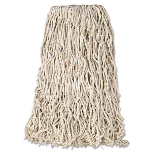 Rubbermaid® Commercial Premium Cut-end Cotton Wet Mop Head, 24oz, White, 1" Orange Band, 12-carton freeshipping - TVN Wholesale