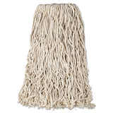Rubbermaid® Commercial Premium Cut-end Cotton Wet Mop Head, 24oz, White, 1" Orange Band, 12-carton freeshipping - TVN Wholesale