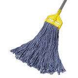 Rubbermaid® Commercial Cotton-synthetic Cut-end Blend Mop Head, 24 Oz, 1" Band, Blue, 12-carton freeshipping - TVN Wholesale