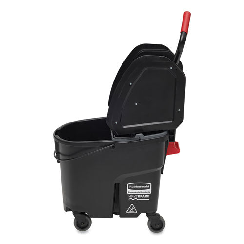 Rubbermaid® Commercial Wavebrake 2.0 Bucket-wringer Combos, Down-press, 35 Qt, Plastic, Black freeshipping - TVN Wholesale