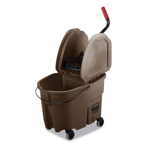 Rubbermaid® Commercial Wavebrake 2.0 Bucket-wringer Combos, Down-press, 35 Qt, Plastic, Brown freeshipping - TVN Wholesale
