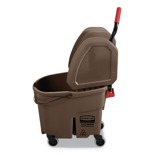 Rubbermaid® Commercial Wavebrake 2.0 Bucket-wringer Combos, Down-press, 35 Qt, Plastic, Brown freeshipping - TVN Wholesale