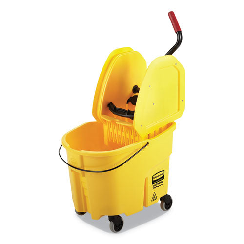 Rubbermaid® Commercial Wavebrake 2.0 Bucket-wringer Combos, Down-press, 35 Qt, Plastic, Yellow freeshipping - TVN Wholesale