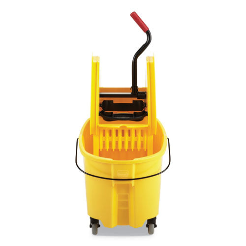Rubbermaid® Commercial Wavebrake 2.0 Bucket-wringer Combos, Down-press, 35 Qt, Plastic, Yellow freeshipping - TVN Wholesale