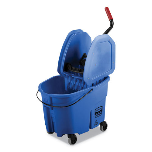 Rubbermaid® Commercial Wavebrake 2.0 Bucket-wringer Combos, 35 Qt, Down Press, Plastic, Blue freeshipping - TVN Wholesale