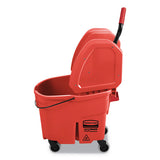 Rubbermaid® Commercial Wavebrake 2.0 Bucket-wringer Combos, 35 Qt, Down Press, Plastic, Red freeshipping - TVN Wholesale