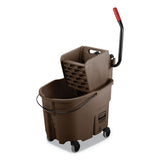 Wavebrake 2.0 Bucket-wringer Combos, Side-press, 35 Qt, Plastic, Brown