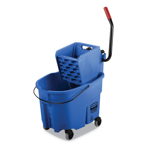 Rubbermaid® Commercial Wavebrake 2.0 Bucket-wringer Combos, Side-press, 35 Qt, Plastic, Blue freeshipping - TVN Wholesale