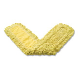 Rubbermaid® Commercial Trapper Commercial Dust Mop, Looped-end Launderable, 5" X 24", Yellow freeshipping - TVN Wholesale