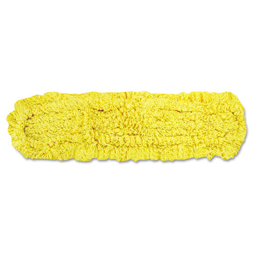 Rubbermaid® Commercial Trapper Commercial Dust Mop, Looped-end Launderable, 5" X 48", Yellow freeshipping - TVN Wholesale