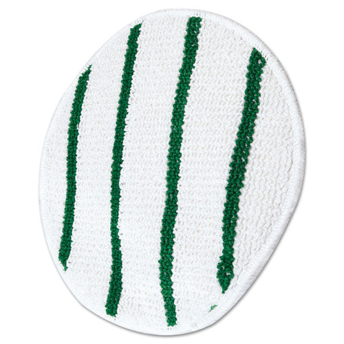 Rubbermaid® Commercial Low Profile Scrub-strip Carpet Bonnet, 17" Diameter, White-green freeshipping - TVN Wholesale