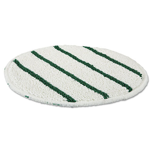 Rubbermaid® Commercial Low Profile Scrub-strip Carpet Bonnet, 19" Diameter, White-green, 5-carton freeshipping - TVN Wholesale