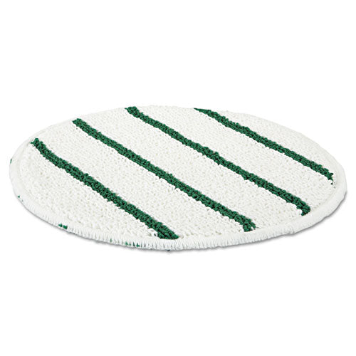 Rubbermaid® Commercial Low Profile Scrub-strip Carpet Bonnet, 21" Diameter, White-green freeshipping - TVN Wholesale