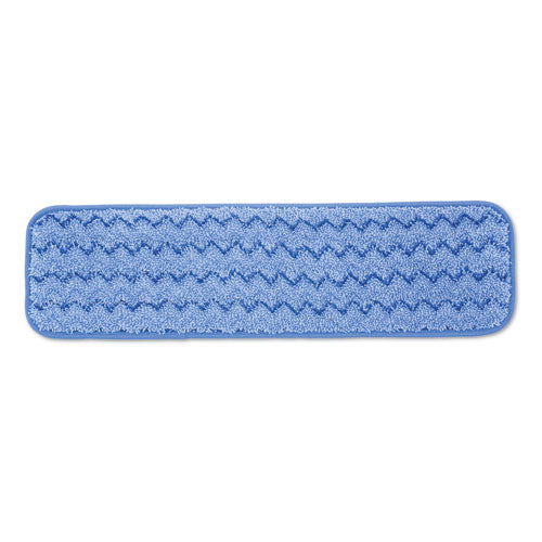 Rubbermaid® Commercial Microfiber Wet Room Pad, Split Nylon-polyester Blend, 18", Blue, 12-carton freeshipping - TVN Wholesale