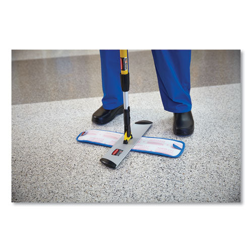 Rubbermaid® Commercial Microfiber Wet Room Pad, Split Nylon-polyester Blend, 18", Blue, 12-carton freeshipping - TVN Wholesale