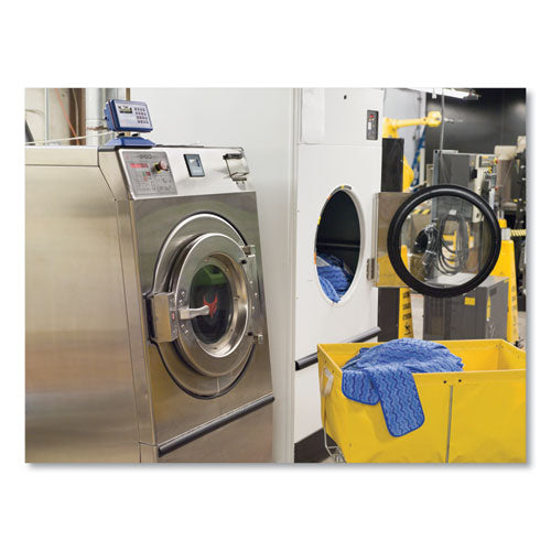 Rubbermaid® Commercial Microfiber Wet Room Pad, Split Nylon-polyester Blend, 18", Blue, 12-carton freeshipping - TVN Wholesale