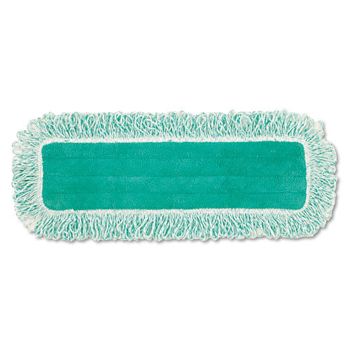 Rubbermaid® Commercial Dust Pad With Fringe, Microfiber, 18" Long, Green, 6-carton freeshipping - TVN Wholesale