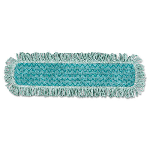Rubbermaid® Commercial HYGEN™ Hygen Microfiber Fringed Dust Mop Pad, 24w X 9d, Green freeshipping - TVN Wholesale