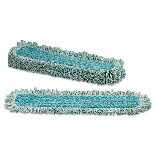 Rubbermaid® Commercial HYGEN™ Hygen Microfiber Fringed Dust Mop Pad, 24w X 9d, Green freeshipping - TVN Wholesale