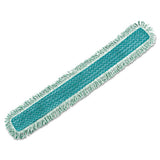 Rubbermaid® Commercial HYGEN™ Hygen Dust Mop Heads With Fringe, Green, 48", Microfiber freeshipping - TVN Wholesale