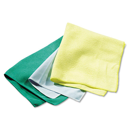 Rubbermaid® Commercial Reusable Cleaning Cloths, Microfiber, 16 X 16, Yellow, 12-carton freeshipping - TVN Wholesale